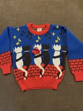 Kids Vintage novelty knit Crewneck Sweater