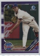 2019 Bowman Draft Chrome Purple Refractor 121/250 Erik Miller #BDC-191 12jy