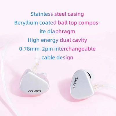 iBasso Jr. Gelato HiFi Wired Earphones In Ear Music Headphones High Quality Spor