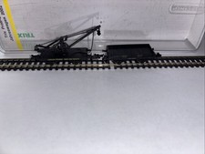 Minitrix N 15320 Kranwagen mit Schutzwagen DR...