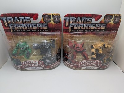 Transformers ROTF Robot Heroes Movie Series2 Skid V Megatron & Mudflap V Rampage