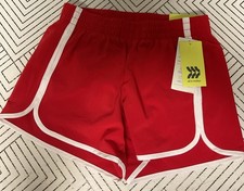    All In Motion Active Light Piped Mid Rise Shorts Red Size M 8   