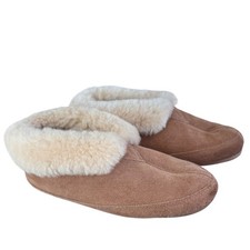 Zealand women  s cozy real shearling slippers brown size 9.5-10.5