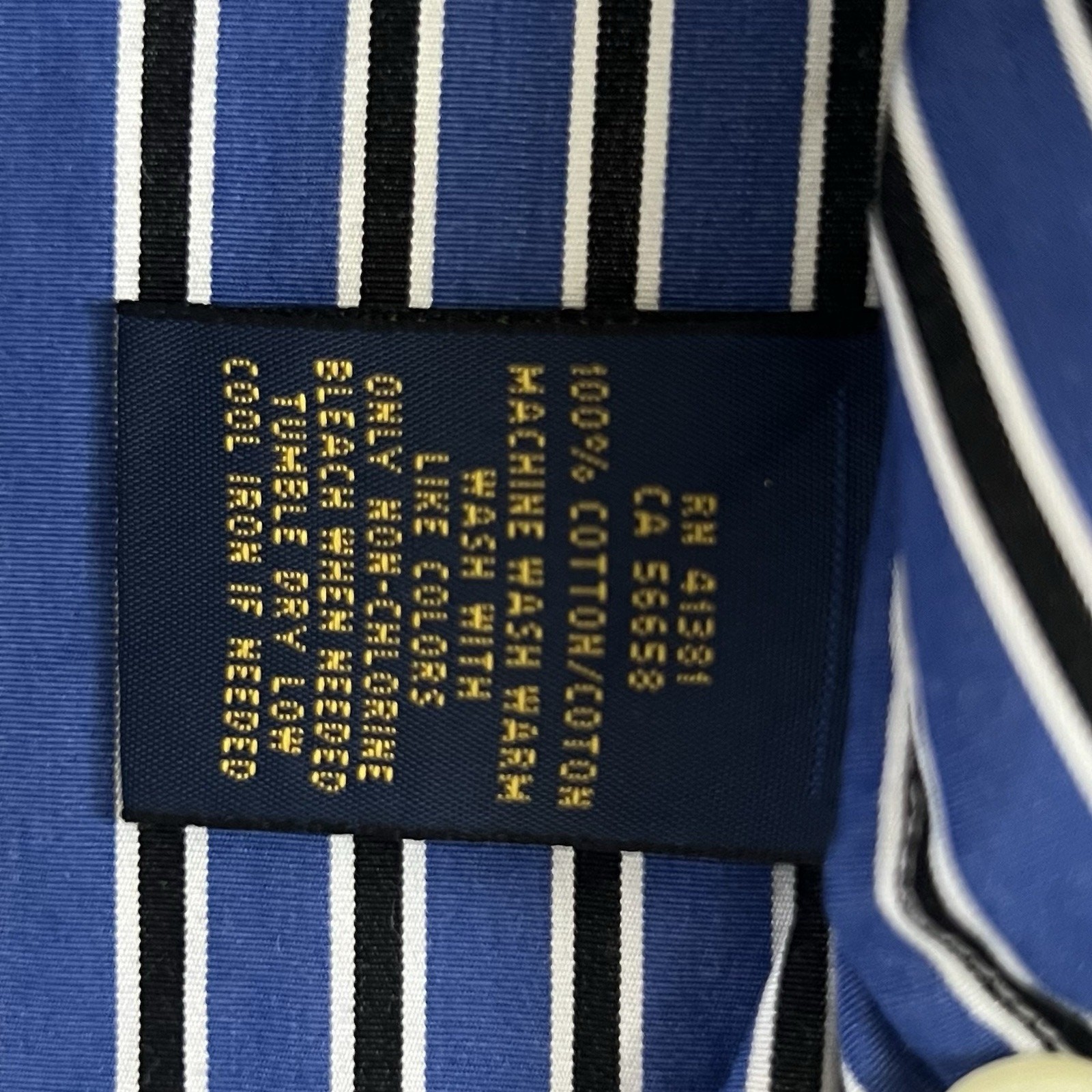 Polo Ralph Lauren Stripe Cobalt Blue Tunic Cotton Shirt Dress Size 10 thumbnail 6