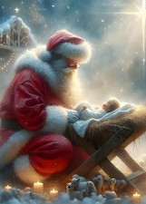 Christmas Diamond Art Kits for Adults, Santa Claus Diamond Painting 12x16In