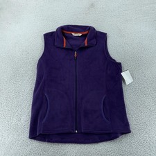 Woolrich Vest Womens Large Purple Amie Fleece Full Zip Pockets Sleeveless 18566