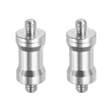 2PCS 1/4" Male to M6 Male 0.58 x 0.98Inch Light Stand Aluminum Alloy Screw