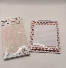 2-Pack Magnetic Refrigerator Grocery List Don't Forget Notepad & Clipboard New