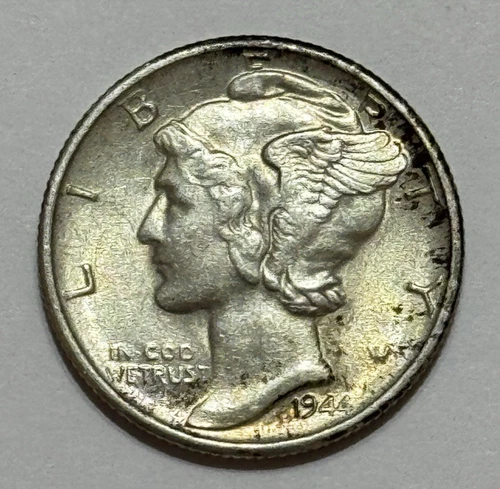 1944 S Mercury Dime 10¢ (90% Silver) ~ BU