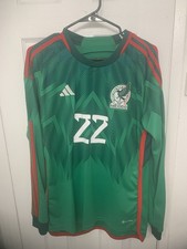 Mexico National Team 2022 LONG Sleeve Jersey Size MEDIUM  HIRVING LOZANO