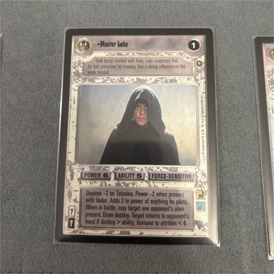Star Wars CCG Master Luke - Luke Skywalker Figur Karte Englisch Kosten 1