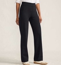 Lands End Small Starfish Mid Rise Slim Leg Pants Black New no tag