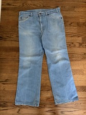 Rare Vintage Levi Strauss Light Wash High-Rise Bootcut Jeans 1970s Early 1980s