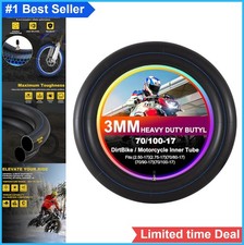 Motorcycle Inner Tube 3mm Butyl Rubber 70/100-17 TR4 Valve Stem Replacement