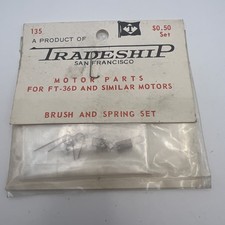 135 TRADESHIP, VINTAGE SLOT CAR Brush And Spring Set For FT-36D And Similar NOS