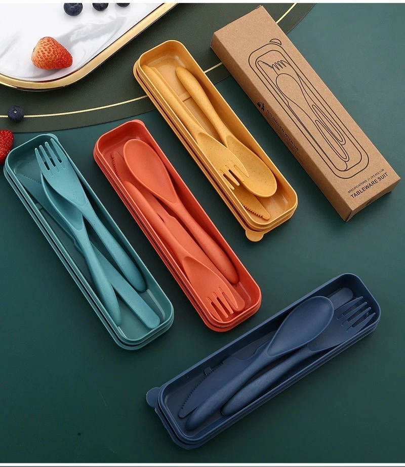 Wiederverwendbare Reisebesteck Set Gabel Messer Löffel BBQ Picknick Utensil - Bild 3 von 4