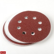 10pcs 80 Grit 5" Hook and Loop Sanding Discs with Dust Holes