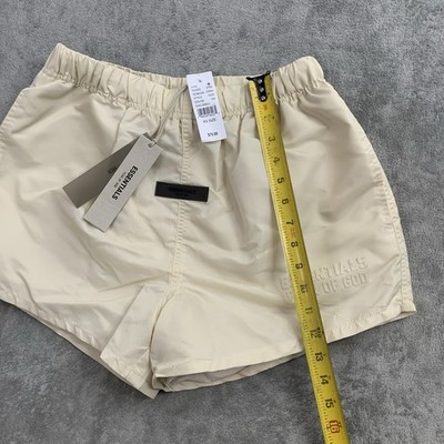 Fear Of God Essential Shorts Mens XS Nylon Running 3” Egg Shell