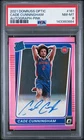 2021 PANINI DONRUSS OPTIC AUTO-PINK #161 CADE CUNNINGHAM ROOKIE RC 3/25 PSA 8