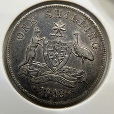 1918 Shillling Coin - good Very Fine - Silver George V