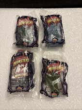 1997 BURGER KING UNIVERSAL STUDIOS MONSTERS COMPLETE SET OF 4 NEW SEALED