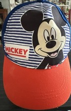 DISNEY MICKEY MOUSE YOUTH ADJUSTABLE STRAPBACK BASEBALL HAT/CAP, RED/BLUE