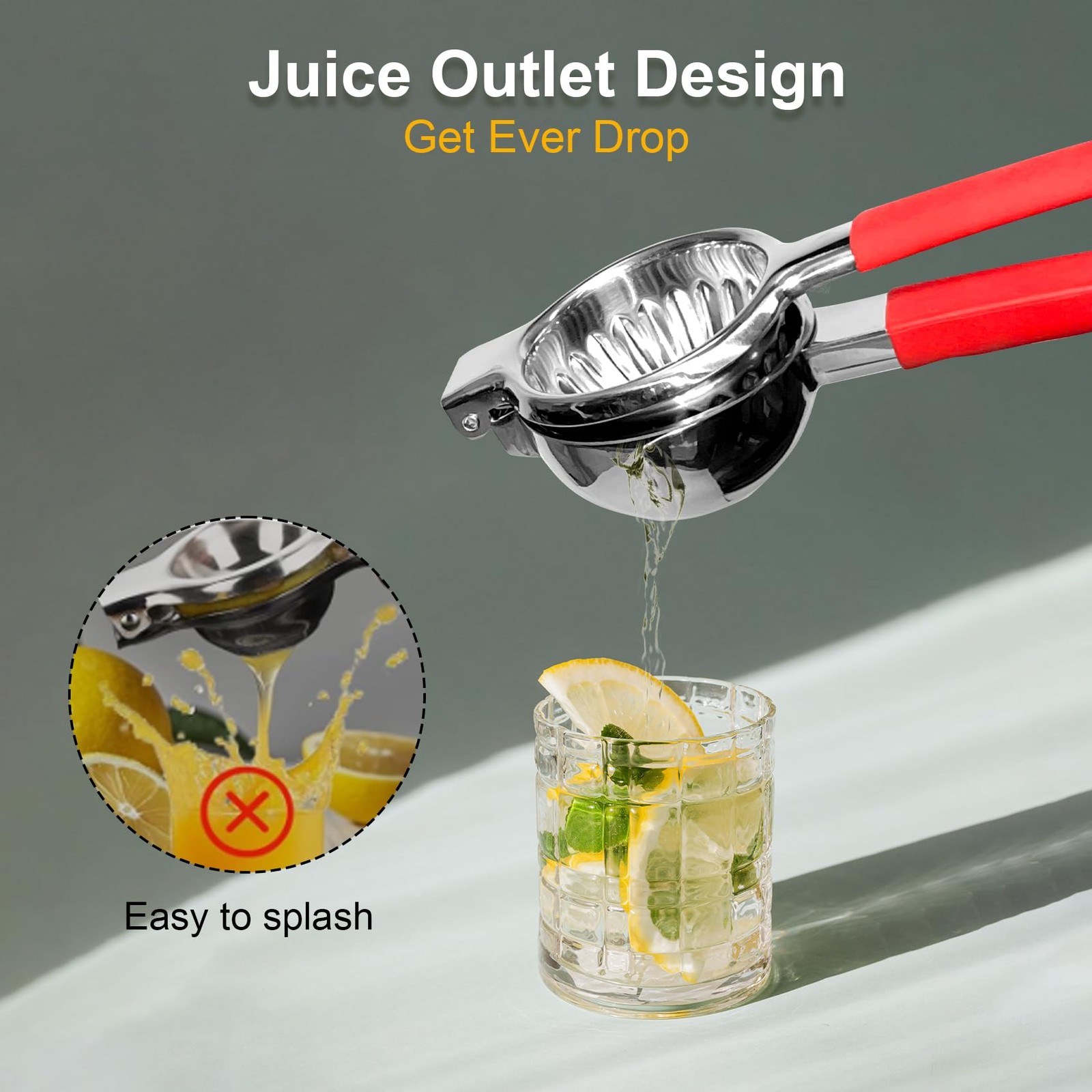 Lemon Squeezer Stainless Steel Heavy Duty Large Bowl Manual Citrus Press Juicer