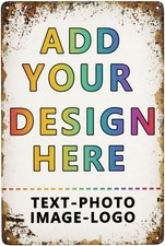 Vintage Tin Metal Sign Outdoor Wall Art Personalized Wall Decor 8x12