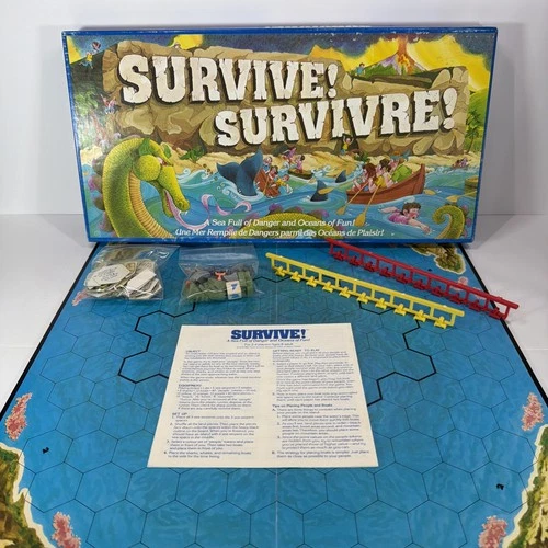 1982 Survive Game by Parker Brothers 100% Complete Board Game Vintage