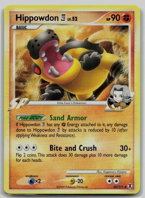 Pokemon TCG Hippowdon E4 Rising Rivals 42/111 LP