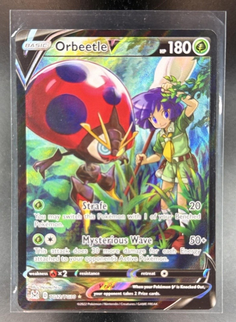 2022 Pokemon Lost Origin Orbeetle V Ultra Rare Holo TG12/TG30