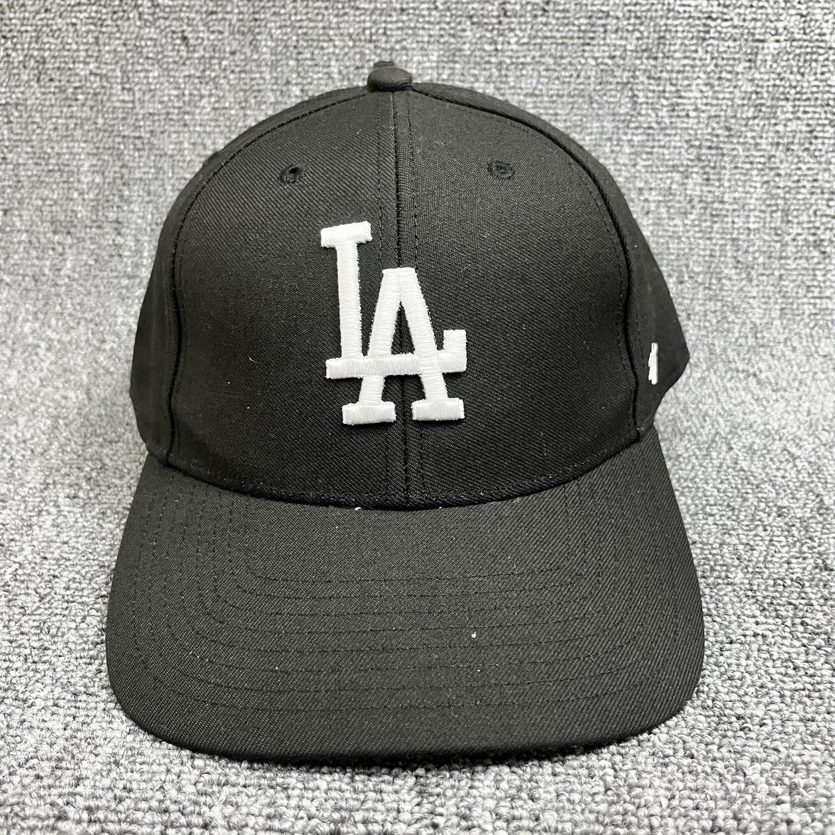 Los Angeles Dodgers '47 Brand MVP Hat Black White Adjustable MLB Baseball Cap