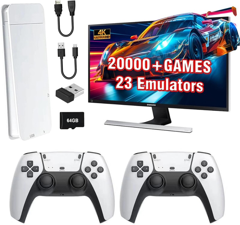 Retro Game Console 2 2.4G Wireless Controllers Built-in 20000+ Classic Games NEW