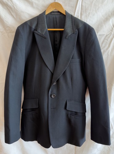 Yohji Yamamoto Pour Homme, VTG 90s Yohji Yamamoto POUR HOMME Wool Tailored Jacket – Black – Men’s M