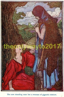 Benevolent Frog, Giant Woman, Charles Robinson, Modern Reproduction