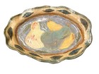 Handmade Mud Pottery Pear Fruit Platter Signed — photo 1