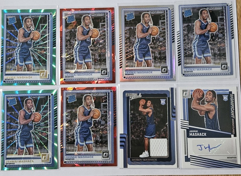 8 x 2025-26 Donruss Jahmai Mashack Lot - Red Ice, Jersey,Significant Auto Rookie