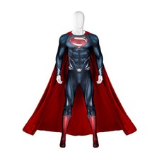 Superman Man of Steel Jumpsuit Outfits Halloween Cosplay Costume