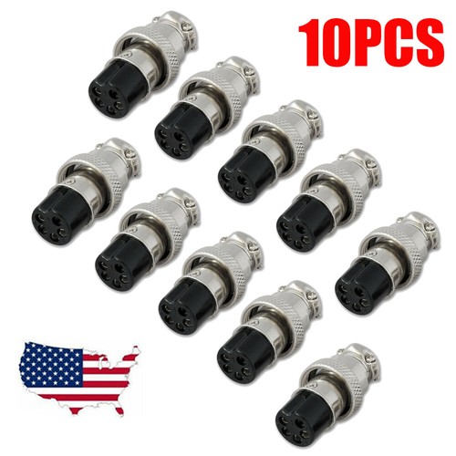 10x Enchufe conector micrófono de radioaficionado y CB 2/4/5/6/8 pines macho/hembra - Imagen 4 de 18