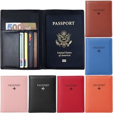 Safe Travel Passport Holder Wallet Holder RFID Blocking Leather Card Cover Case
