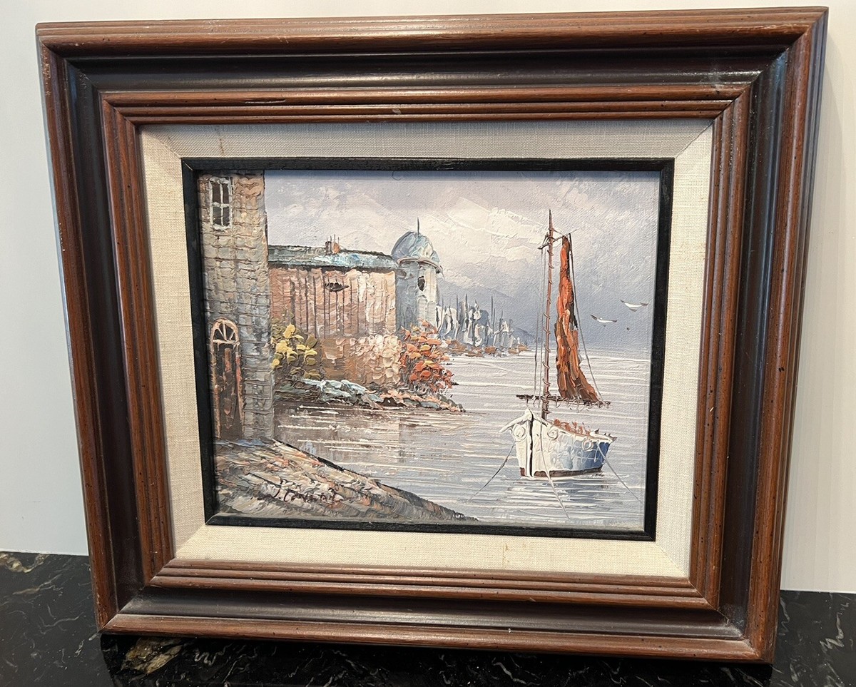 Vintage William Conway Original Oil Painting on Board Nautical