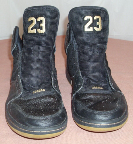 Shoes Nike Air Jordan 1 Flight 4 Black & Gold 838818-070 Size Youth 9 High Top - Picture 6 of 16