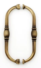 Alno G234-8-PB/NL Tuscany 8" Back to Back Glass Door Pull Unlacquered Brass