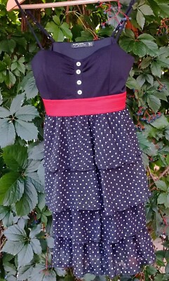 MISTER*LADY schulterfreies Kleid Damen Gr. M (EU) schwarz rot elegant mehrlagig