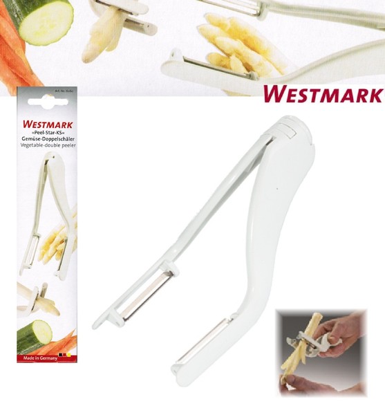 Westmark GemüSeschäLer SpargelschäLer DoppelschäLer Peel-Star Weiß Kunststoff-image