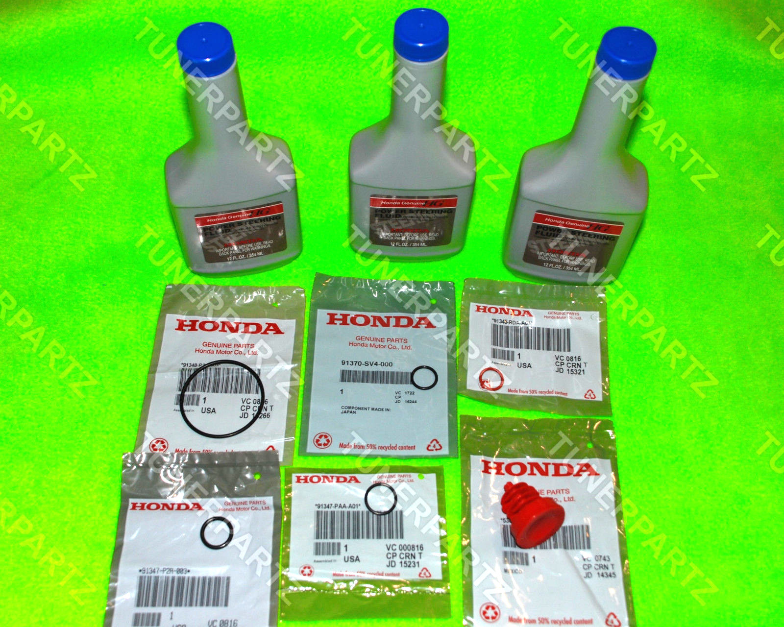 9 PC KIT NEW GENUINE HONDA POWER STEERING FLUID PUMP O RING GASKET