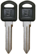 2 (Pair) NEW Chevrolet GM Logo Key OEM Made In USA - GM LOGO KEY 596222 12547778