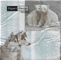 20 St. Servietten Paper+Design 33X33Cm Winter Wildlife Landhaus Tischdeko