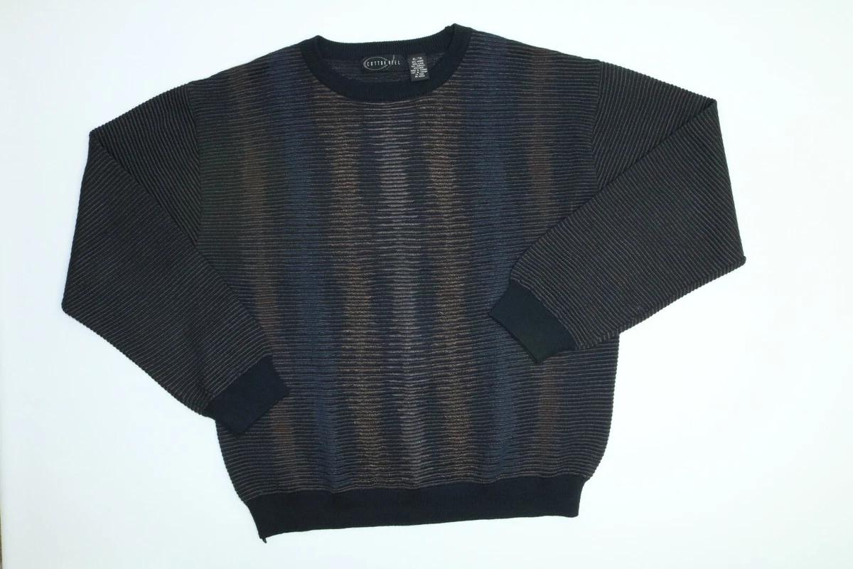 Black cotton crew neck sweater new arrivals
