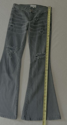 Current/Elliott Distressed Black Jeans 1971 Elephant Bell Bottom (28x30 actual) - Picture 11 of 12